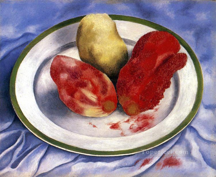 Tunas Still Life with Prickly Pear Fruit feminism Frida Kahlo Oil Paintings